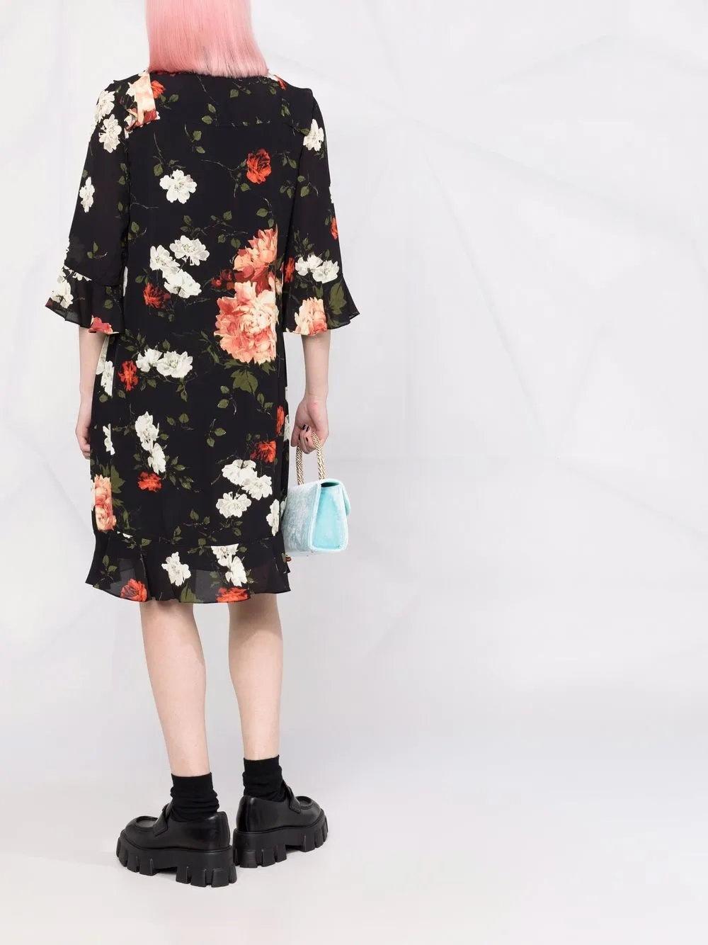 Bell Floral-Print Shirt Dress