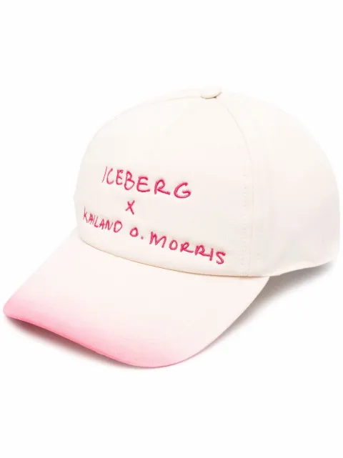 Iceberg logo print baseball cap