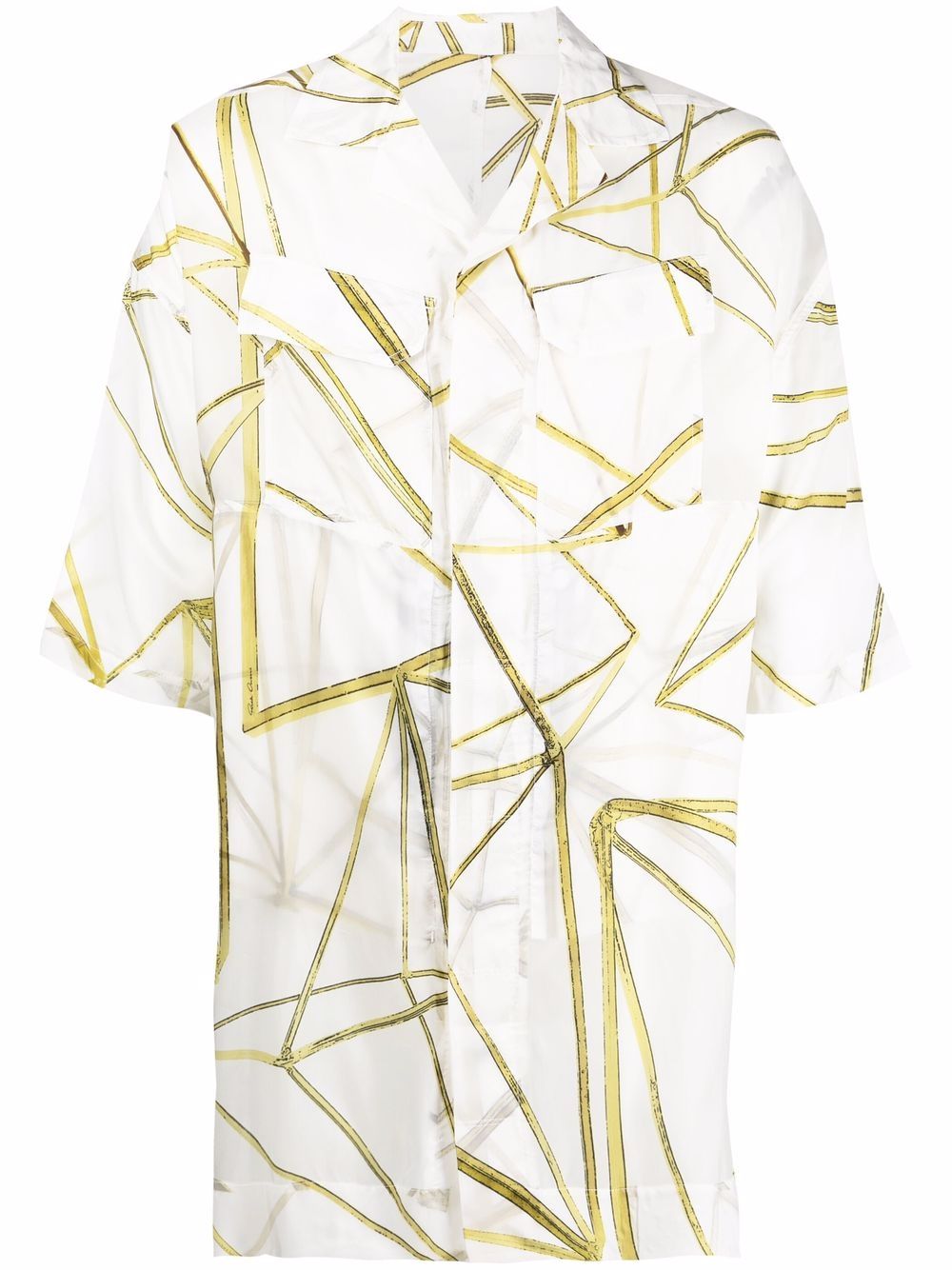 

Rick Owens camisa con estampado abstracto - Blanco