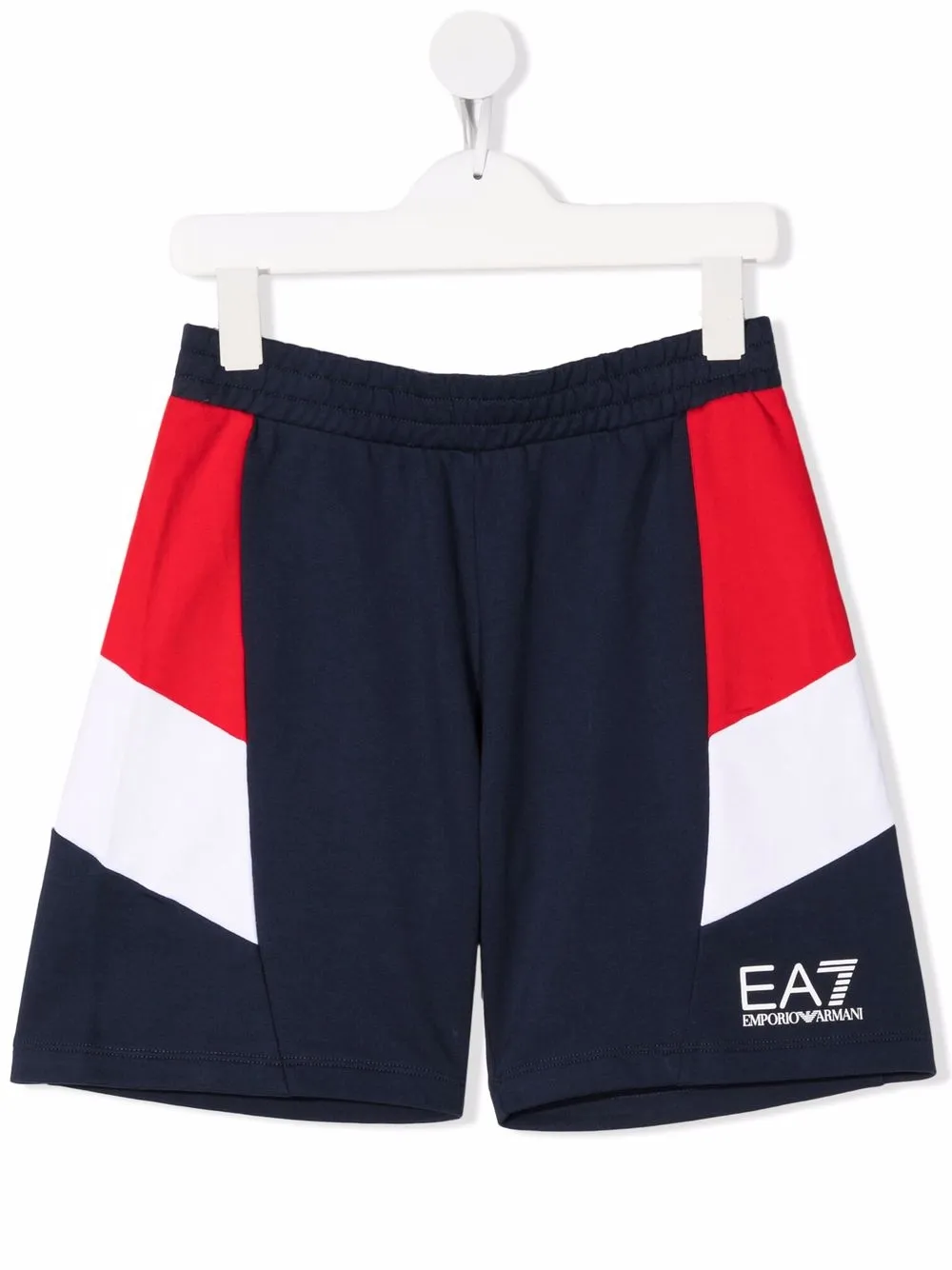 

Emporio Armani Kids shorts deportivos con diseño color block - Azul