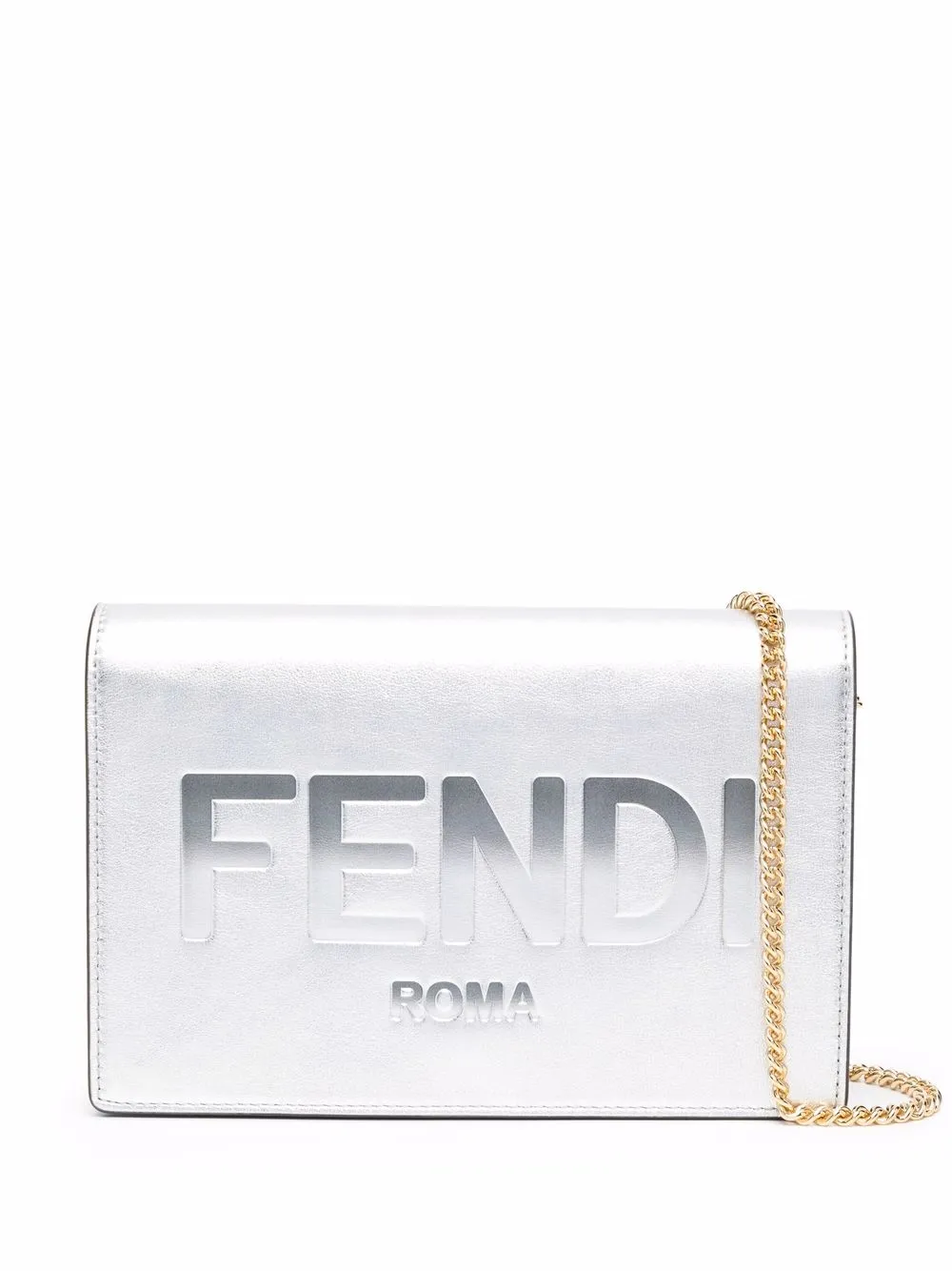 fendi embossed clutch