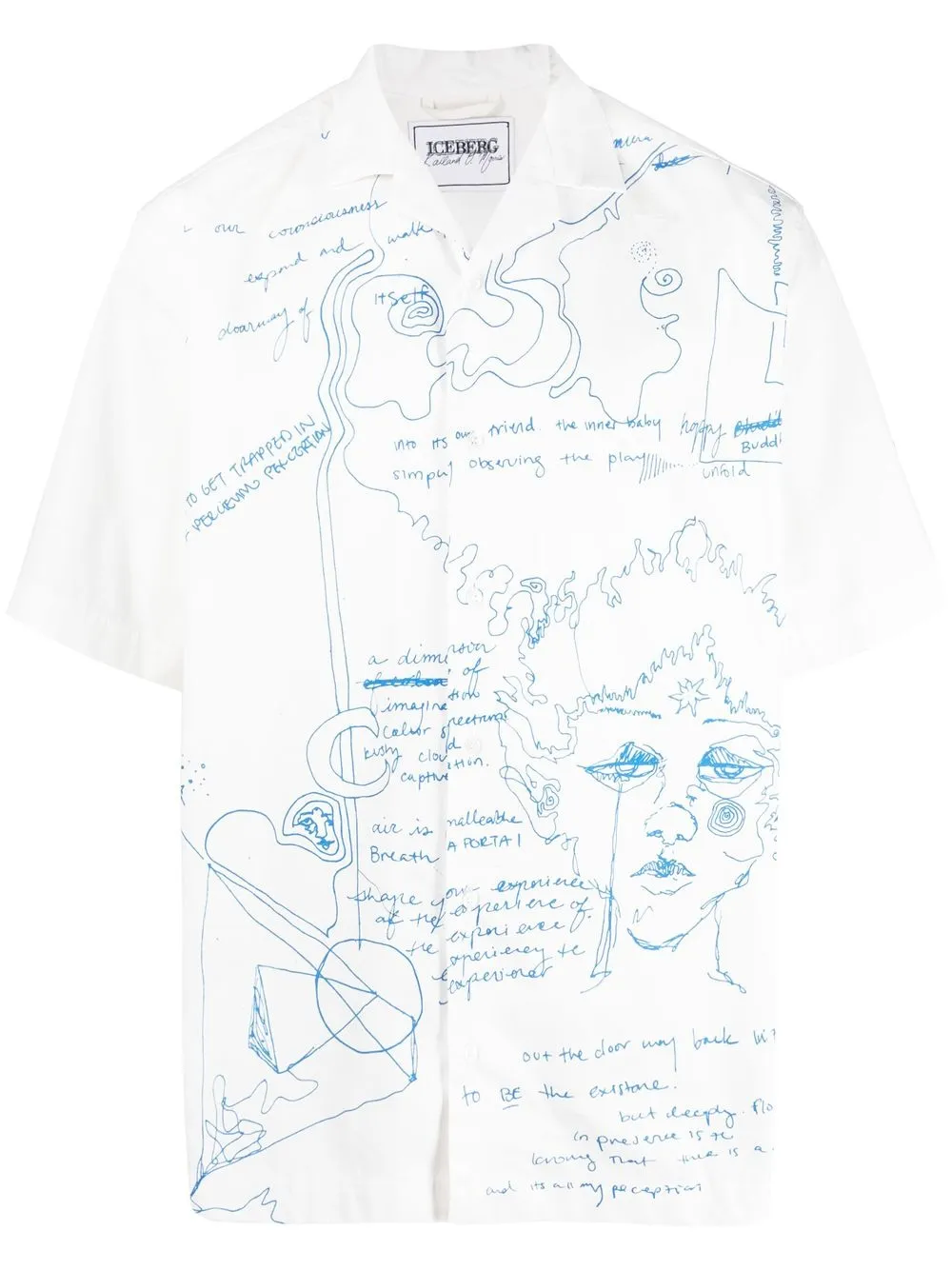 

Iceberg sketch-style print shirt - White