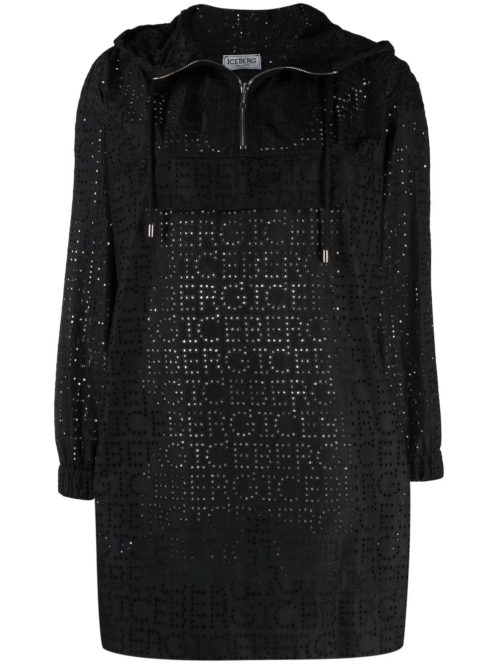 

Iceberg perforated monogram jacket - Black