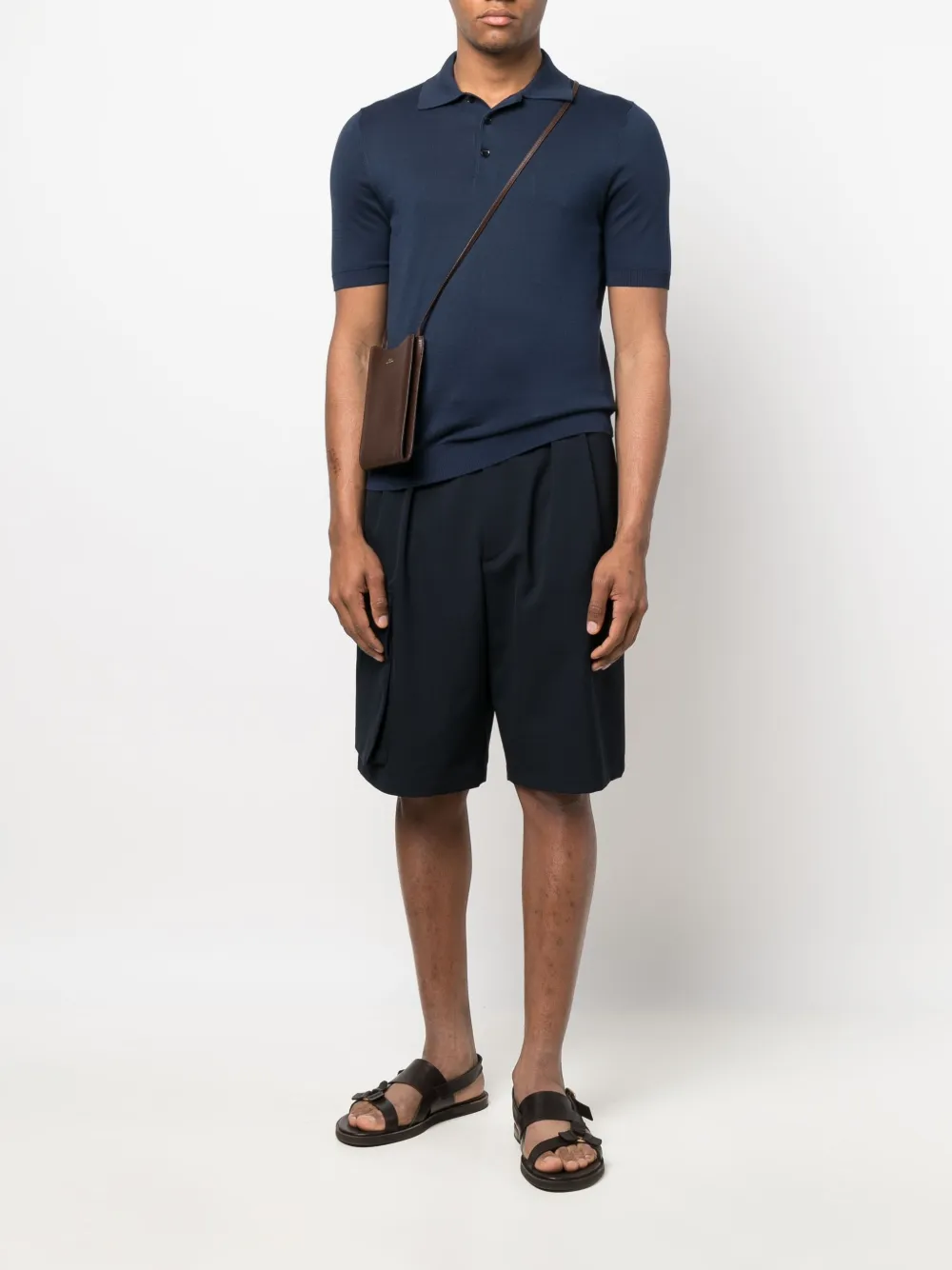 Malo Fijngebreide polotop - Blauw