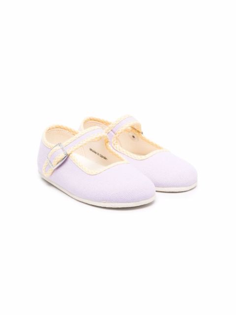 Bonton lavender slip on ballerina shoes 