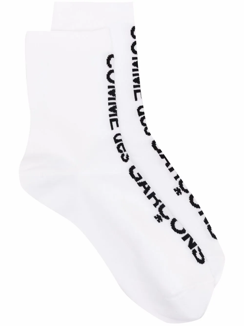 

Comme Des Garçons calcetines con logo bordado - Blanco