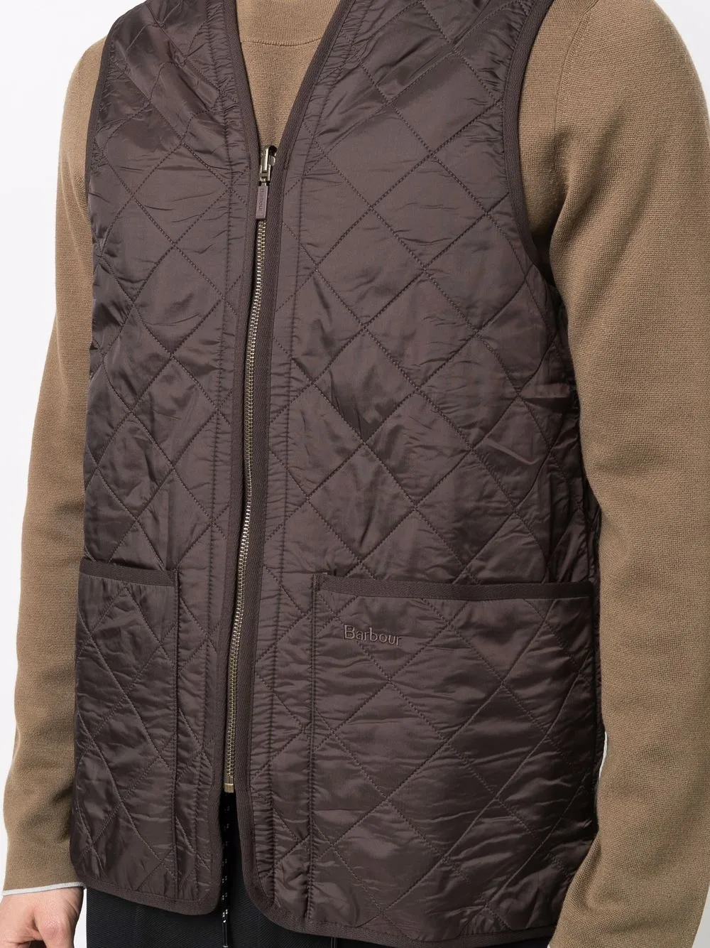 Barbour Top met gewatteerde afwerking Bruin