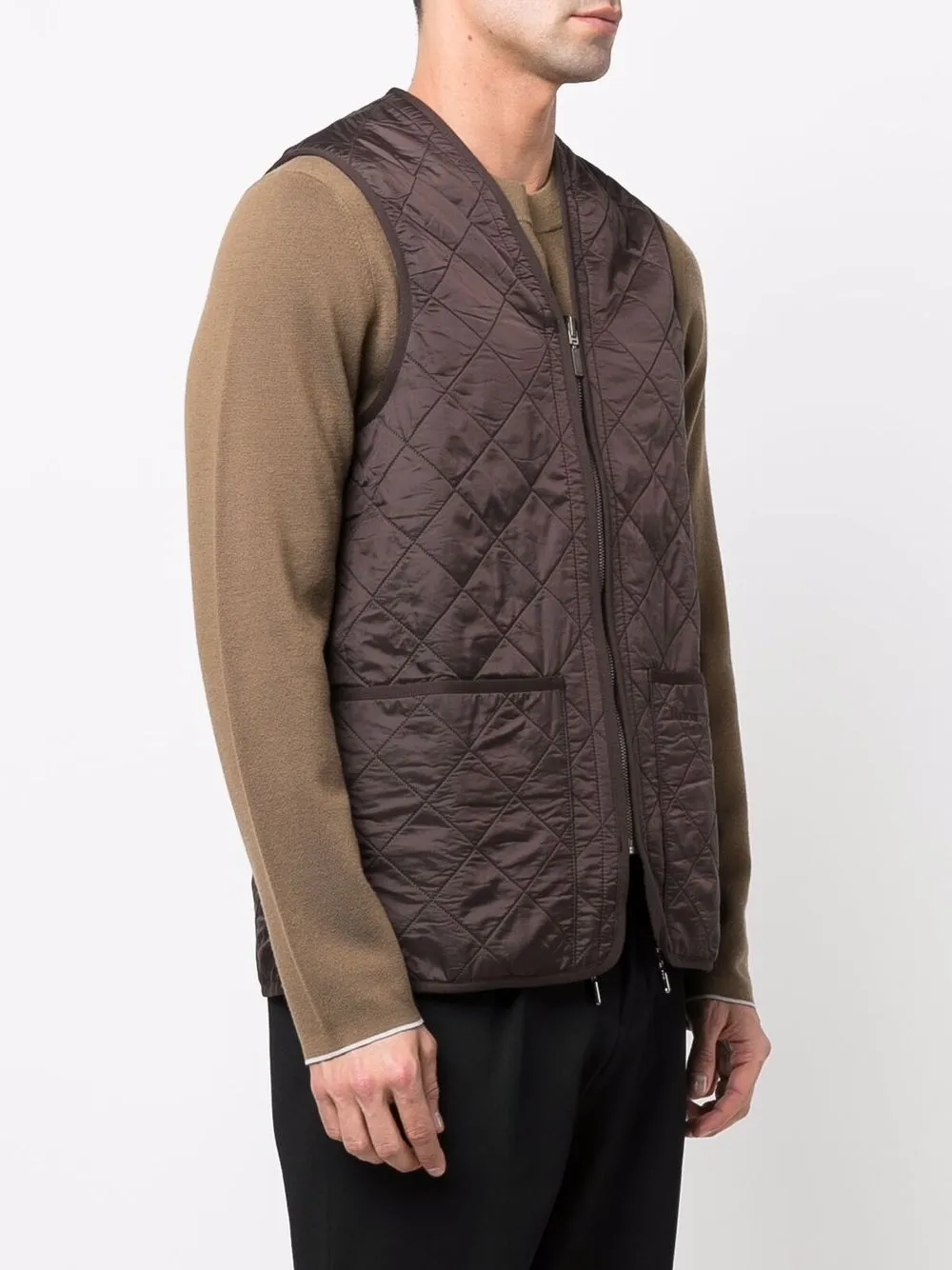Barbour Top met gewatteerde afwerking Bruin