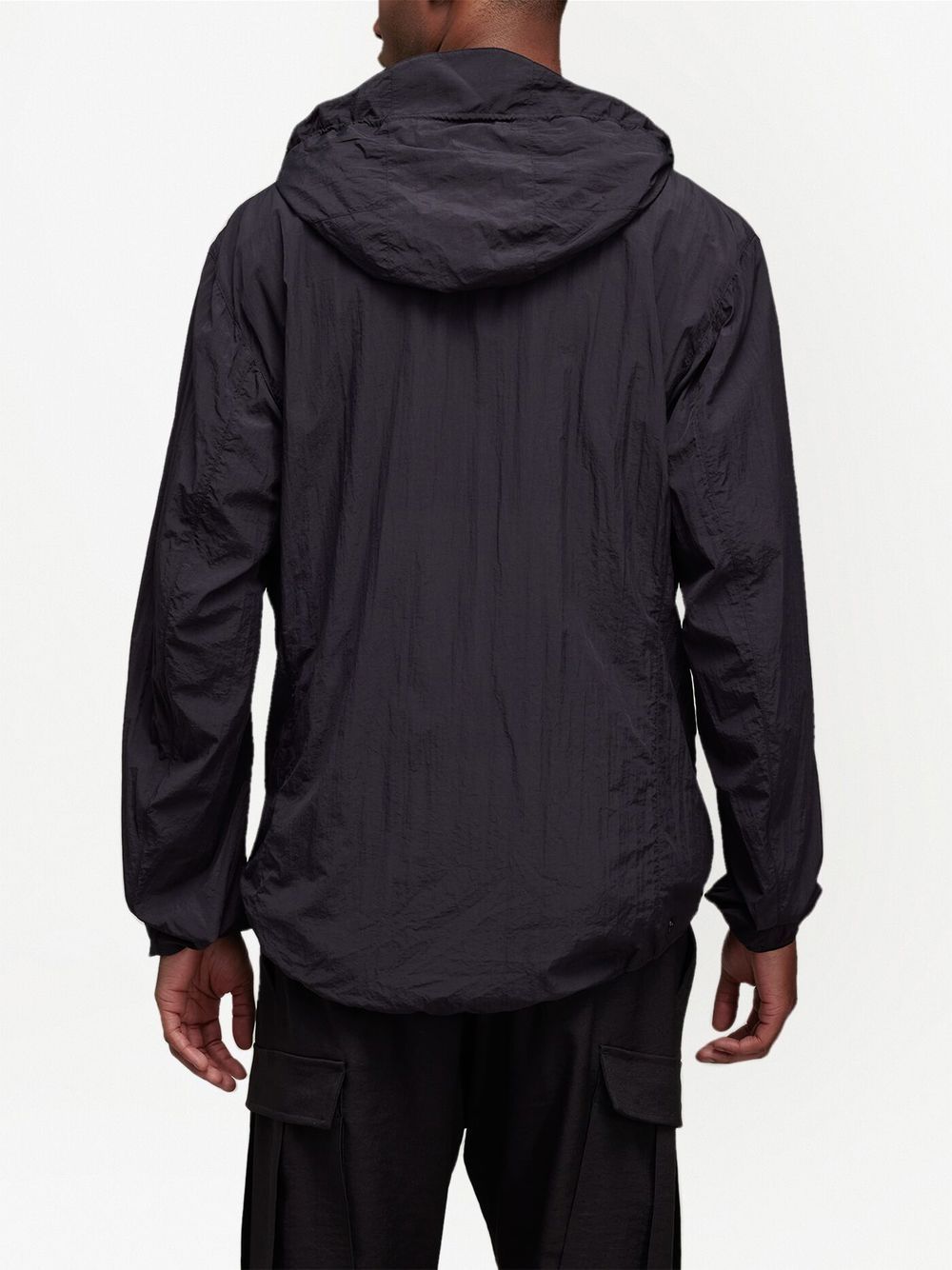 Shop Y-3 Long-sleeve Windbreaker Jacket In Black