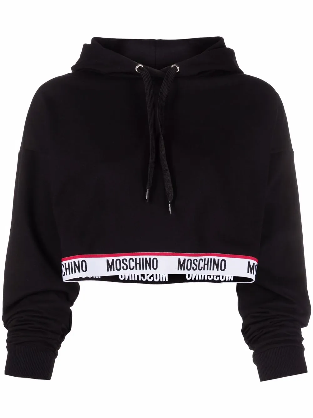 

Moschino hoodie con logo en la pretina - Negro