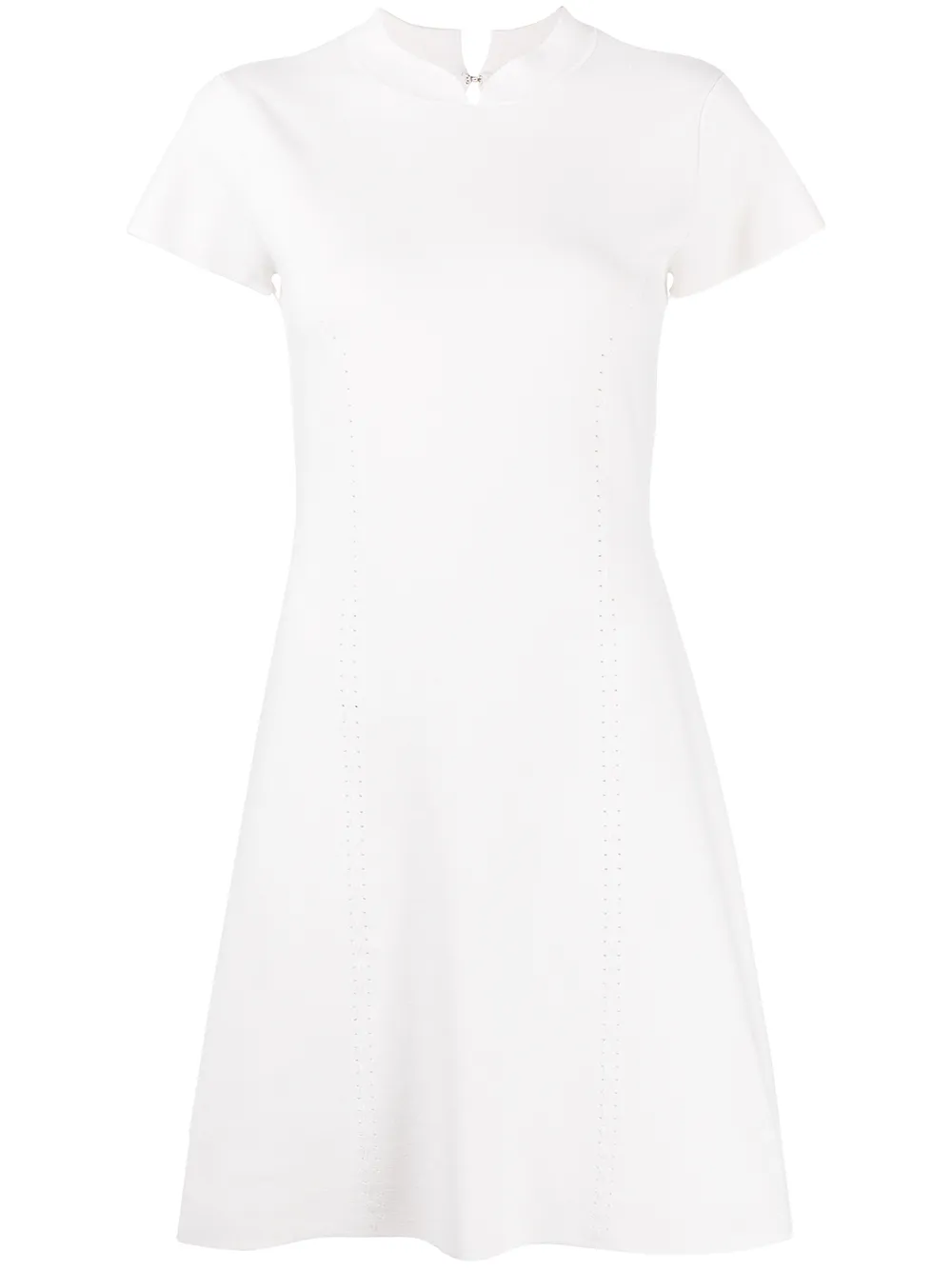 

Shanghai Tang Qipao jersey short-sleeve dress - White