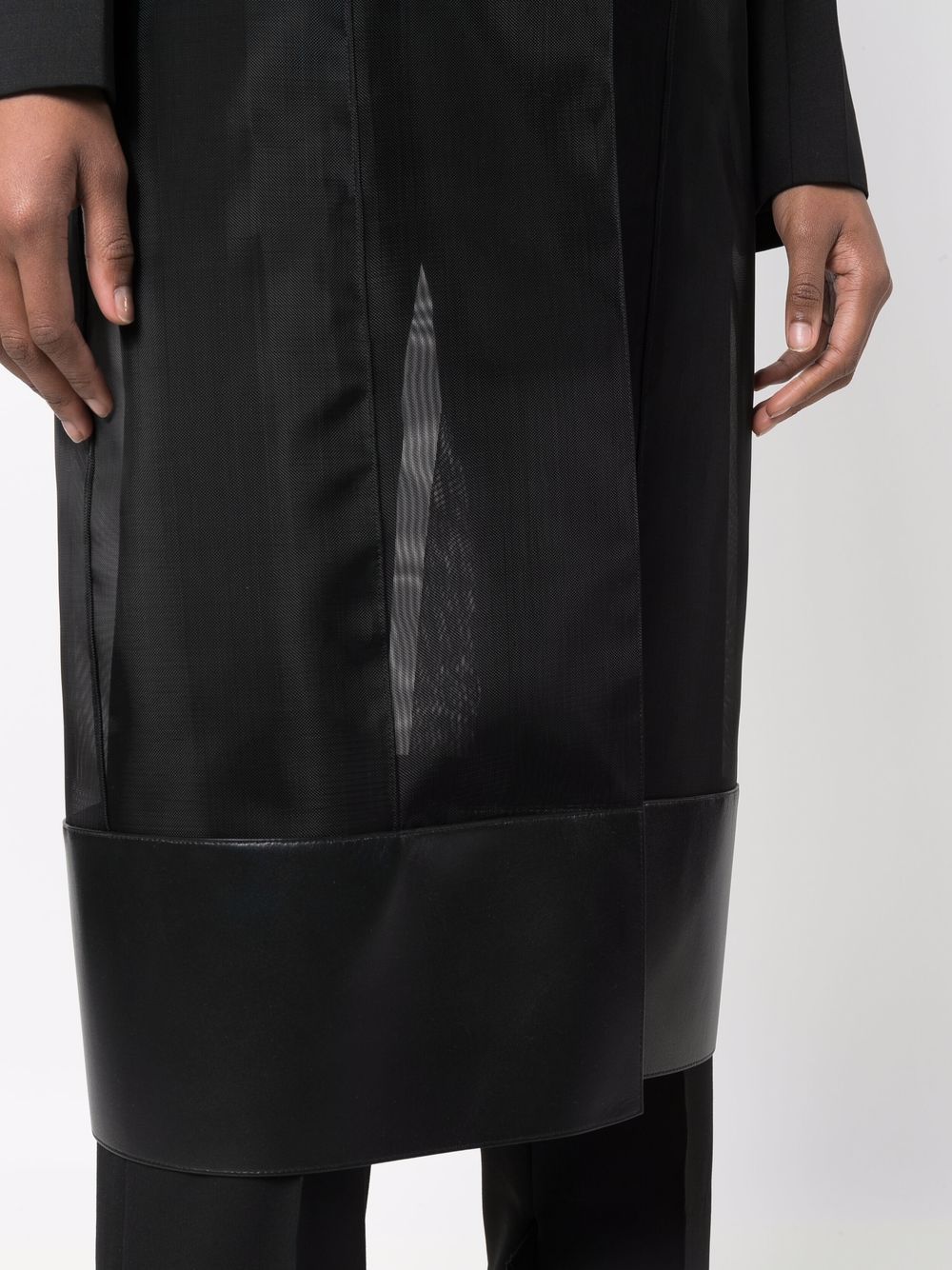 Givenchy Trenchcoat met enkele rij knopen Zwart