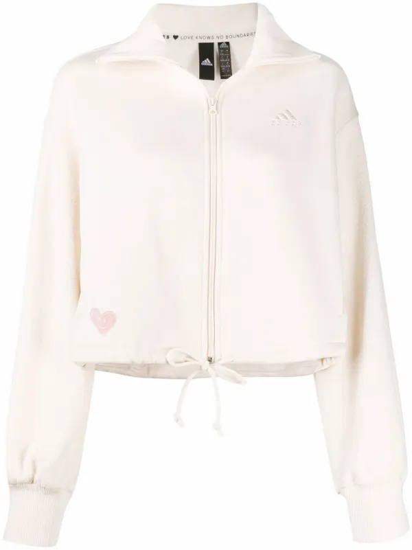 zip up cropped sweatshirt