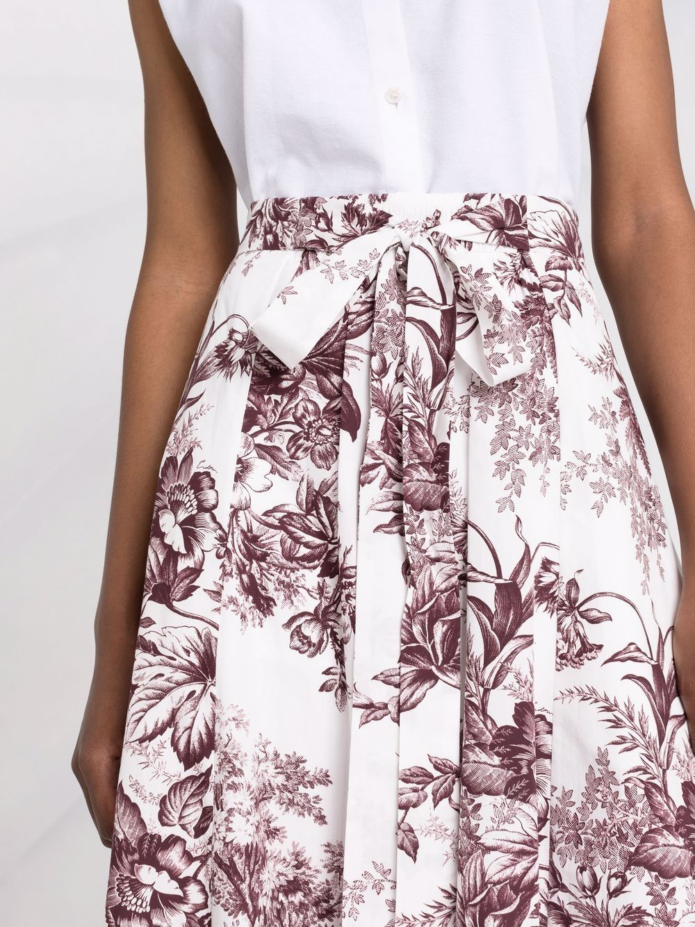 фото Erdem bernadette floral-print midi skirt