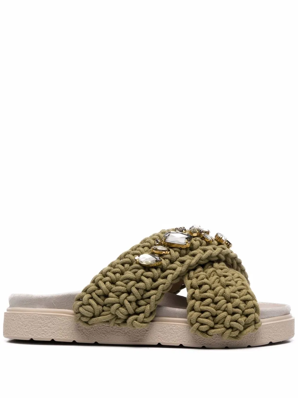 

Inuikii crystal-embellished sandals - Green