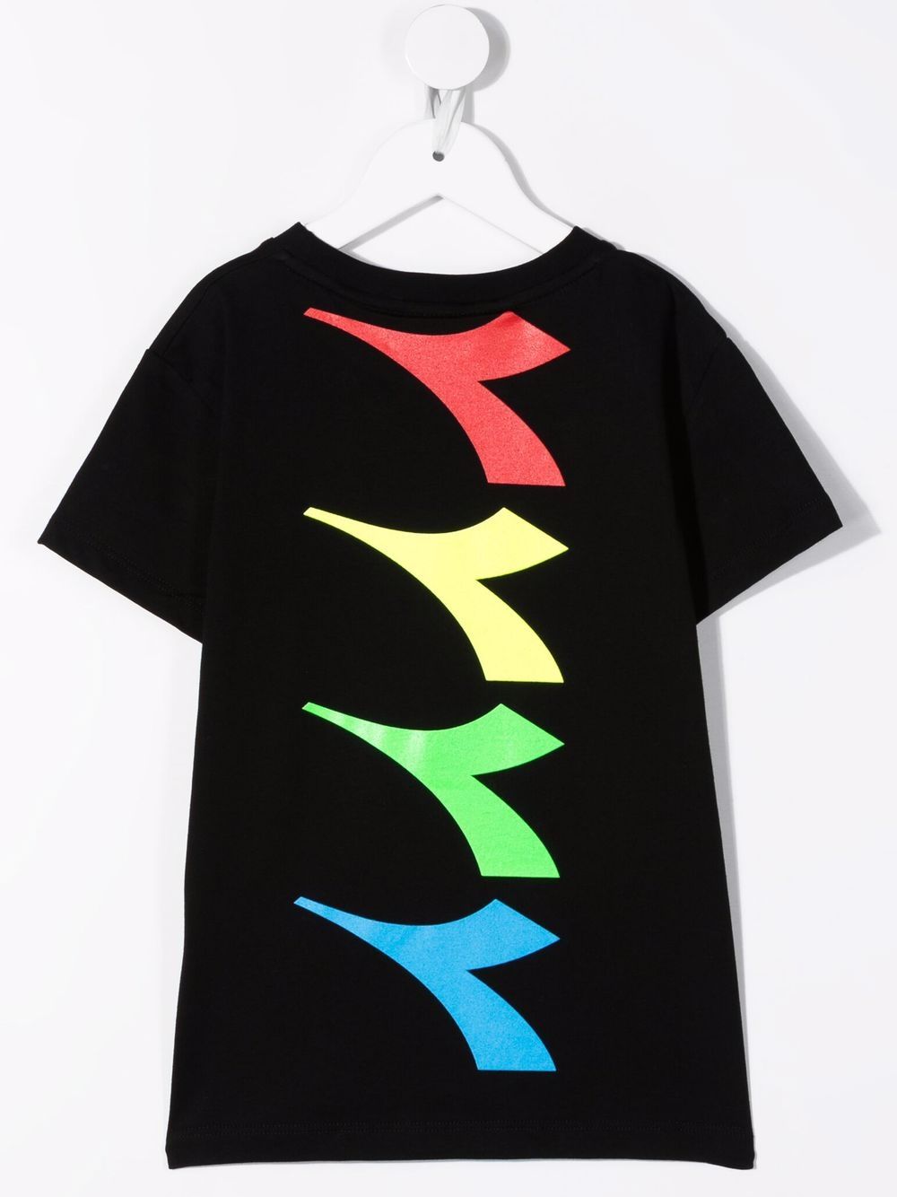 Diadora Junior T-shirt met logoprint - Zwart