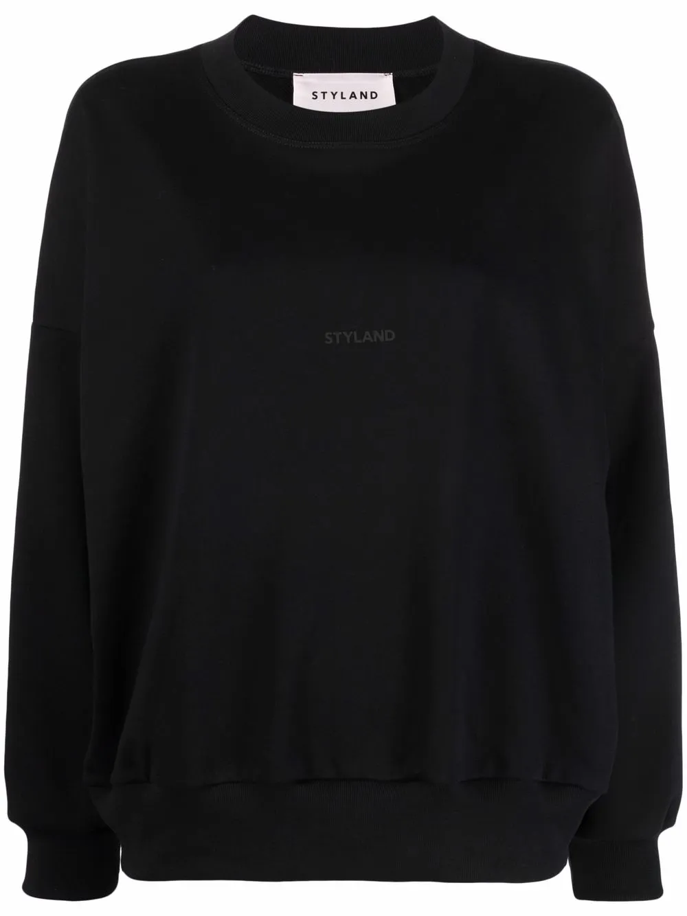 

STYLAND playera con cuello redondo y logo estampado - Negro