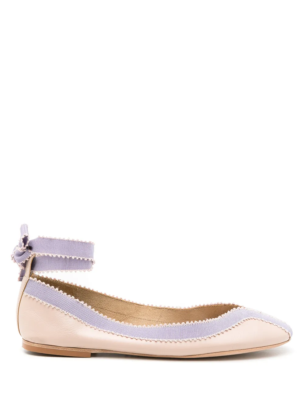 Image 1 of Sarah Chofakian Daisy colour-block ballerina shoes