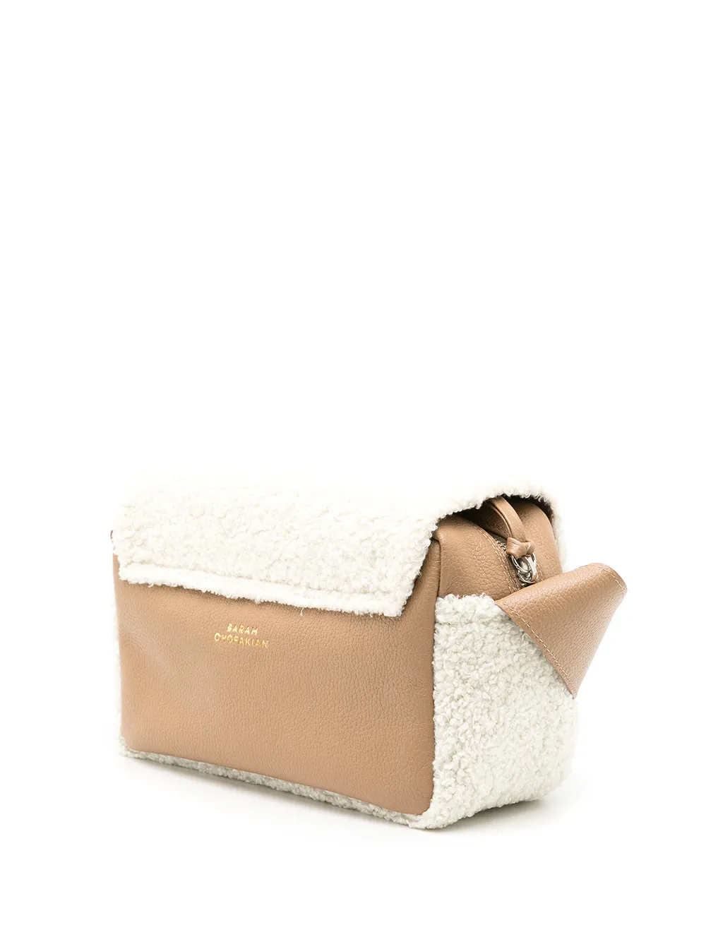  Sarah Chofakian Sassy Shearling Crossbody Bag - Neutrals 