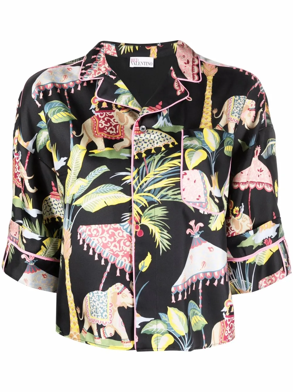 RED Valentino Elephant-print silk shirt