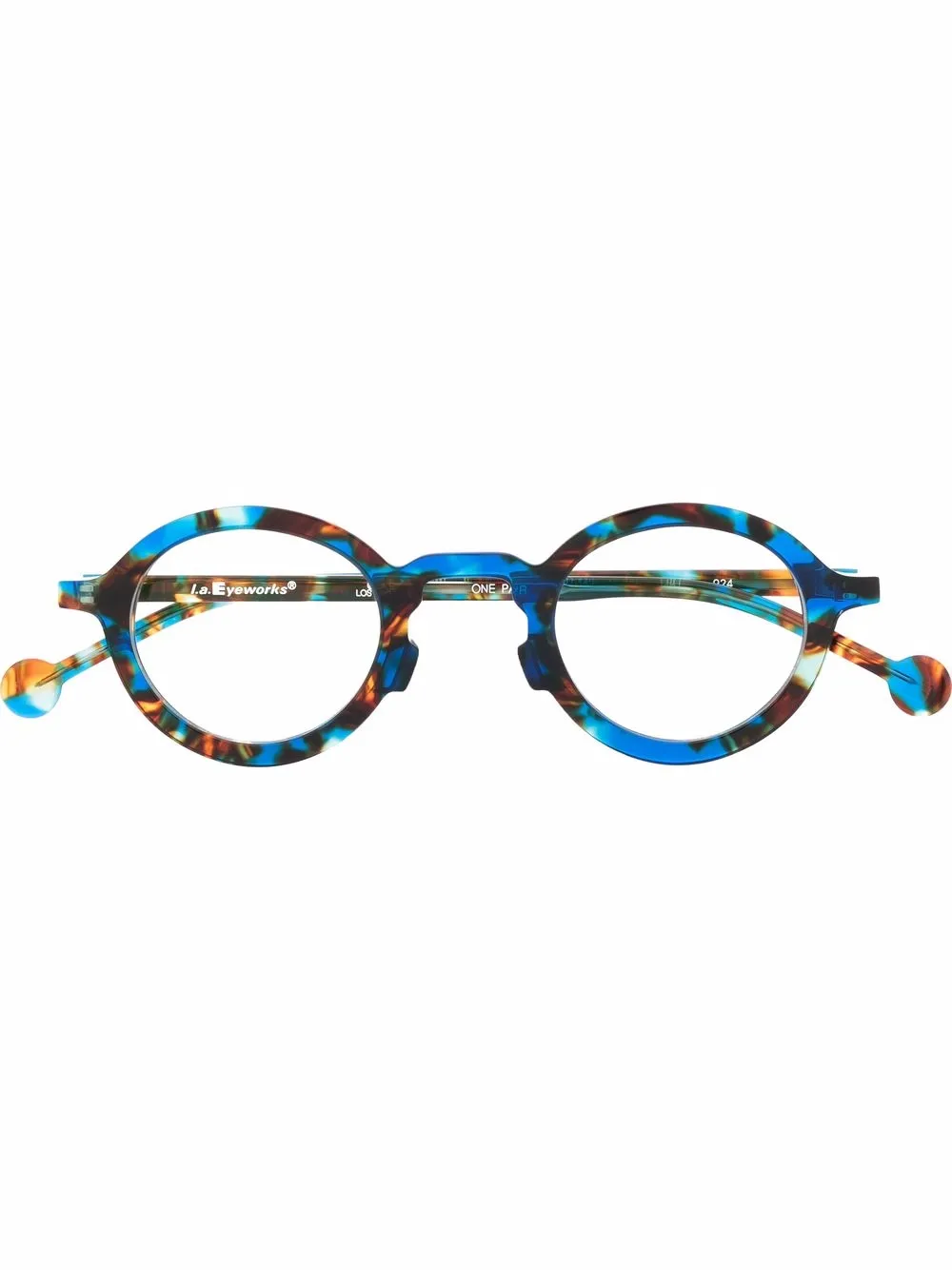 

L.A. EYEWORKS lentes del sol con armazón redonda - Azul