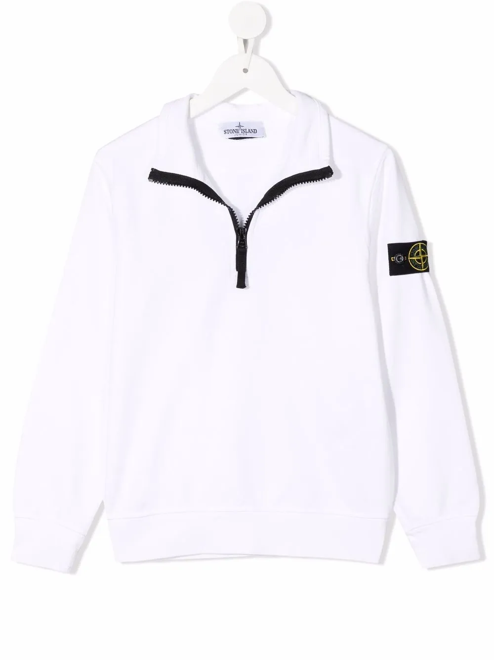 

Stone Island Junior suéter con parche del logo - Blanco