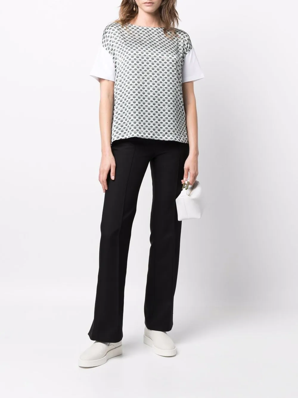 Herno playera bordada con cuello redondo | Playeras y jerséis | Image 2