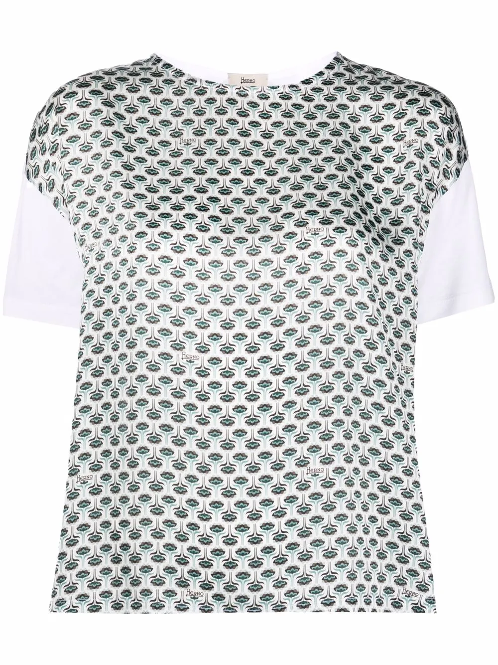 Herno playera bordada con cuello redondo | blanco | Image 1
