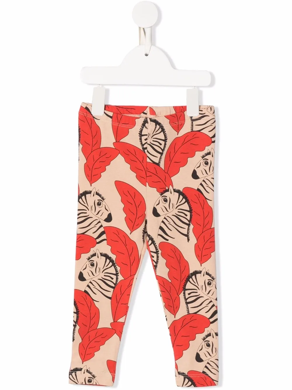 

Mini Rodini leggins con cebras estampadas - Rojo