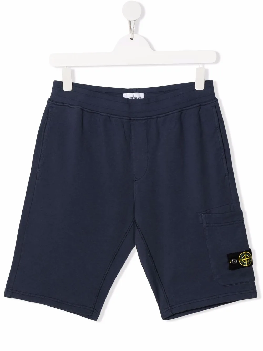 

Stone Island Junior shorts con parche del logo - Azul