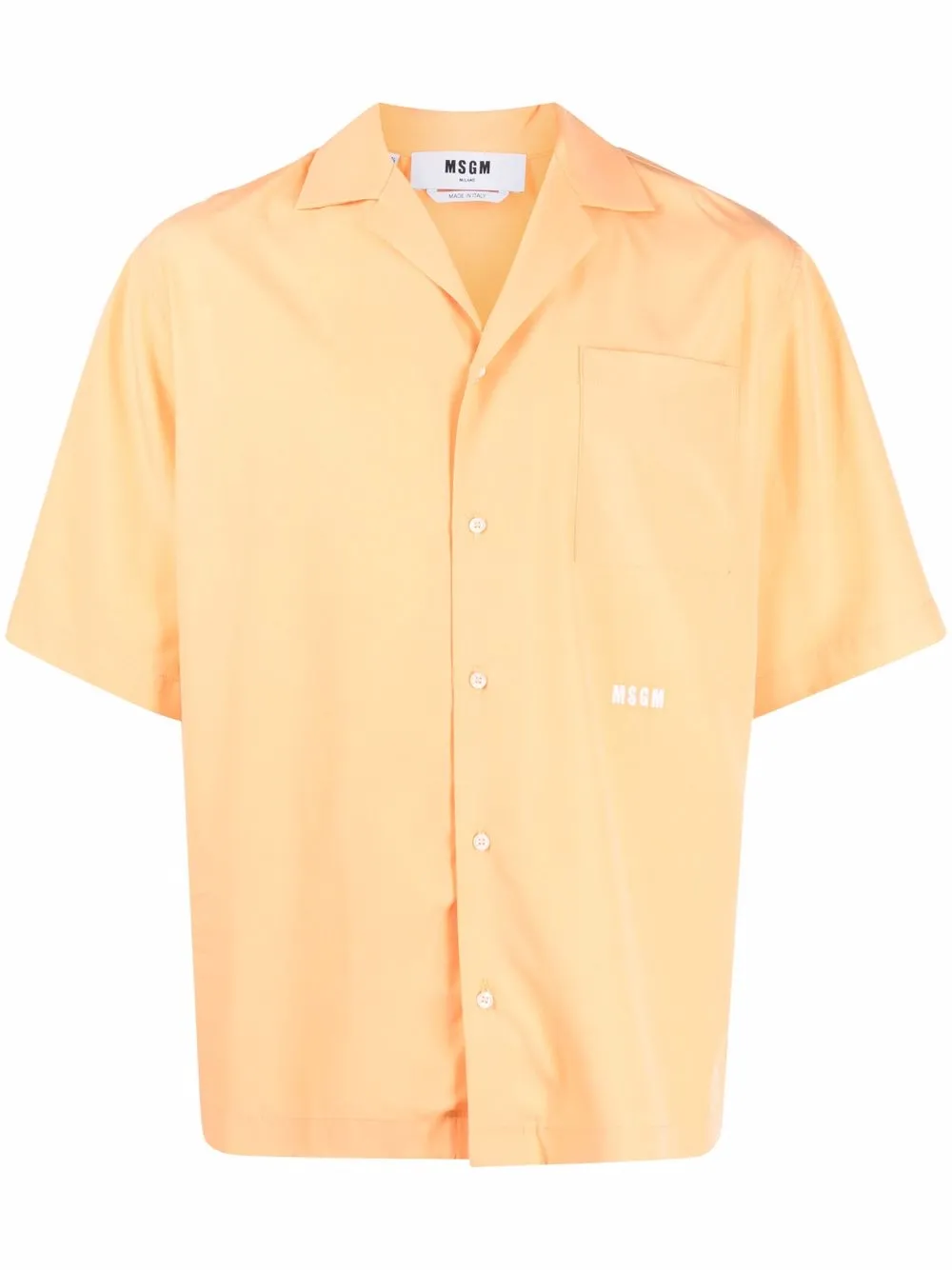 

MSGM camisa con logo bordado - Naranja