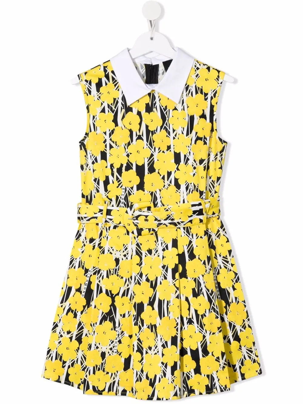

John Richmond Junior vestido con estampado floral - Negro