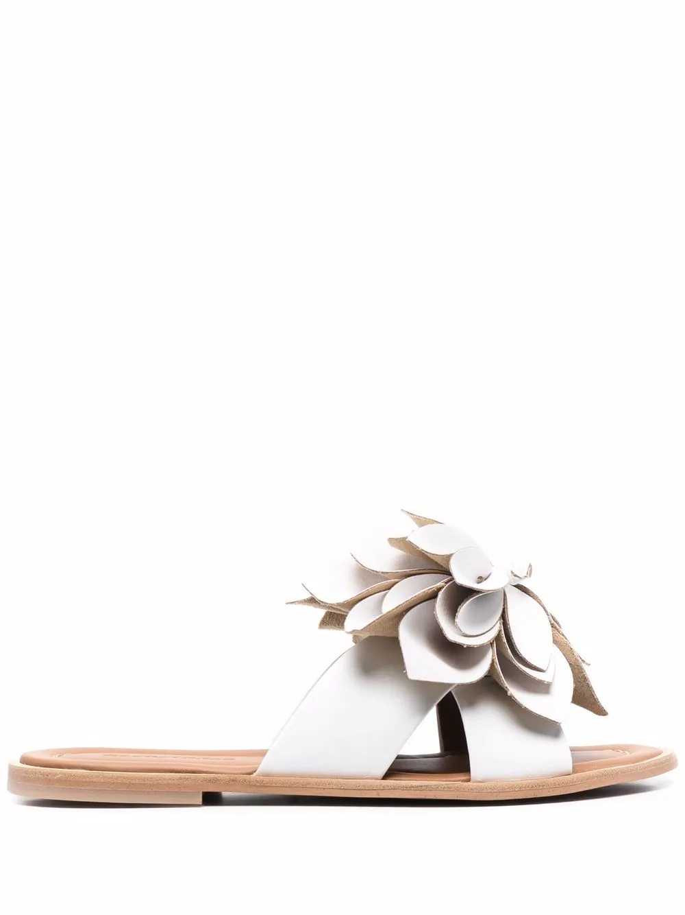 See By ChloÃ© Magnolia floral-appliquÃ© Slides - Farfetch