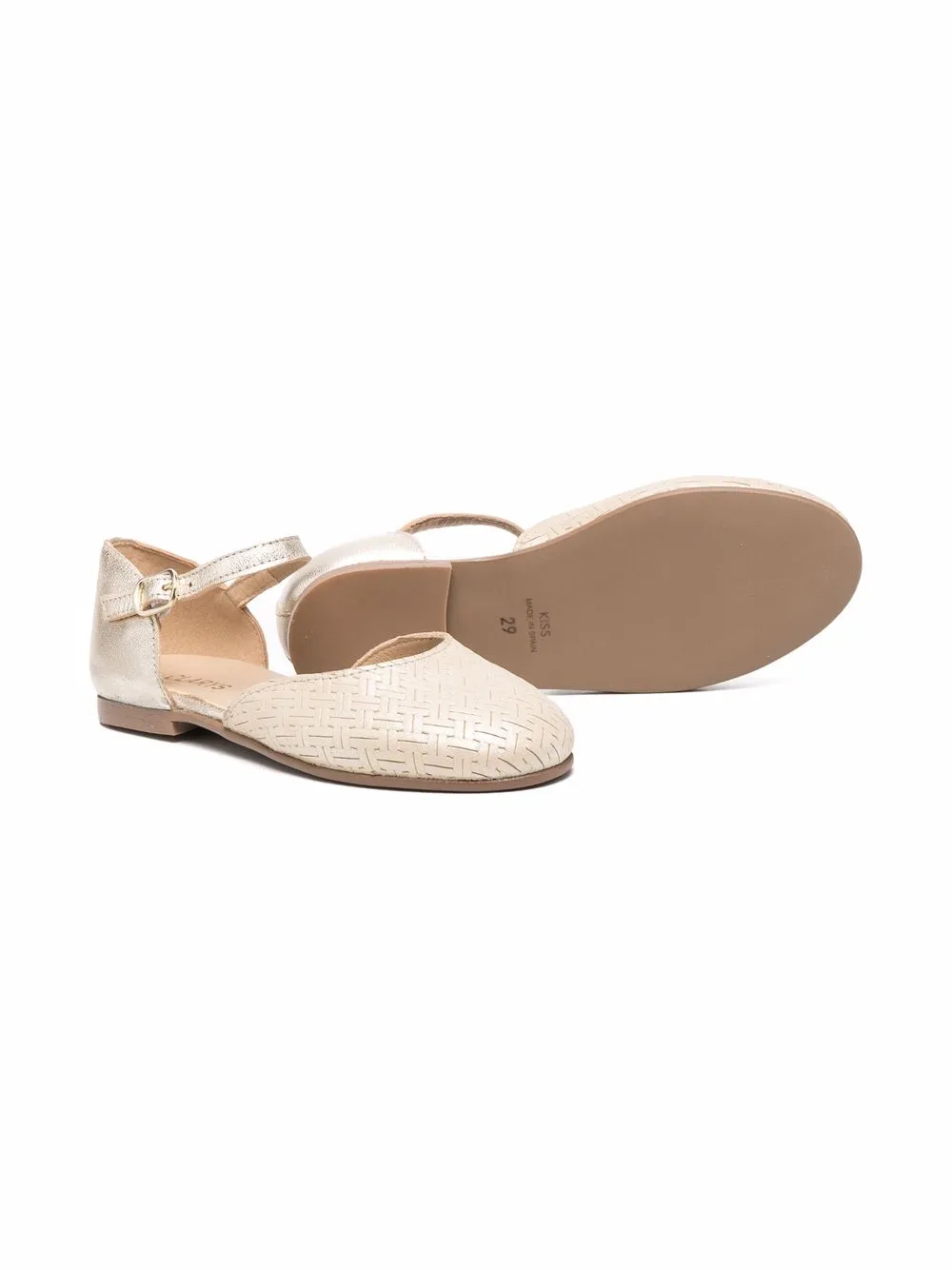 CLARYS Leren ballerina's - Geel
