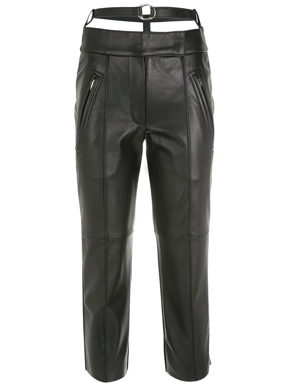 

Gloria Coelho cropped leather pants - Black