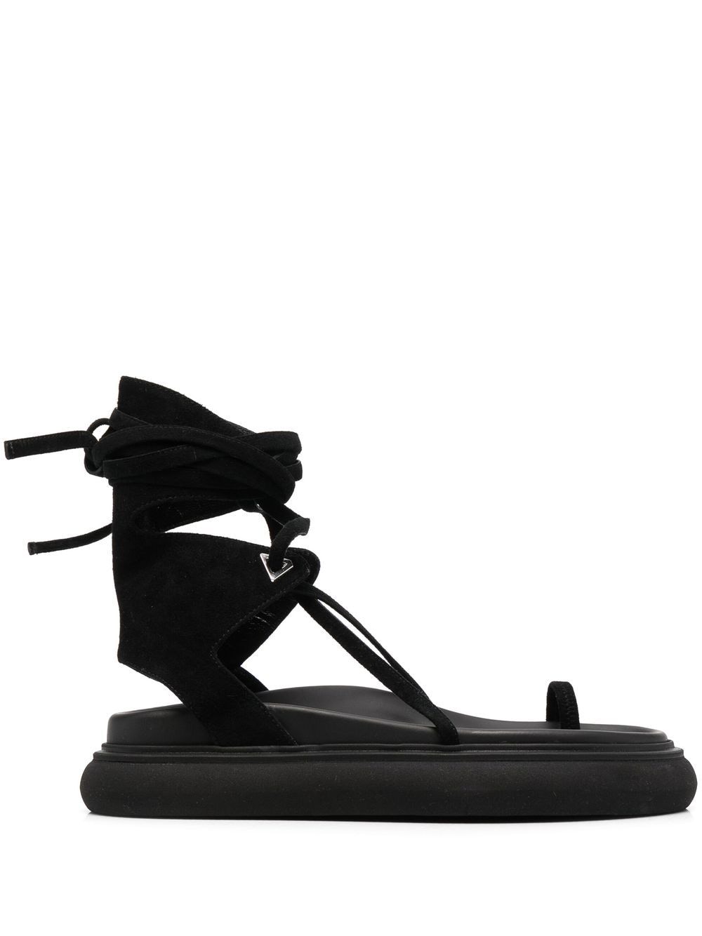 

The Attico sandalias Selene con plataforma plana - Negro