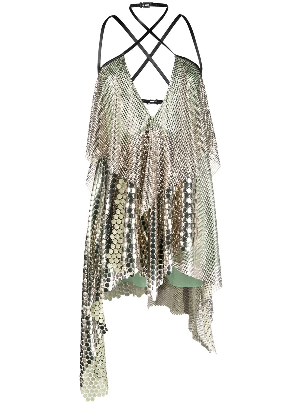 

The Attico vestido corto Hera - Plateado