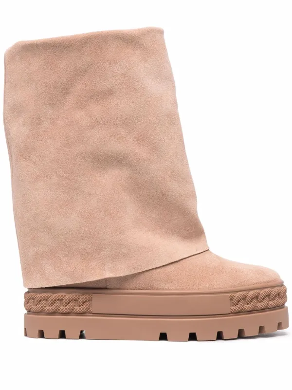Casadei Folded Wedge Boots - Farfetch