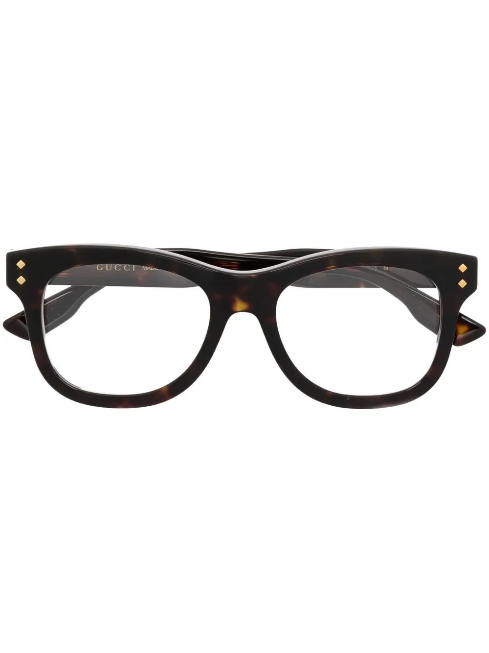 

Gucci Eyewear tortoiseshell-effect logo glasses - Brown