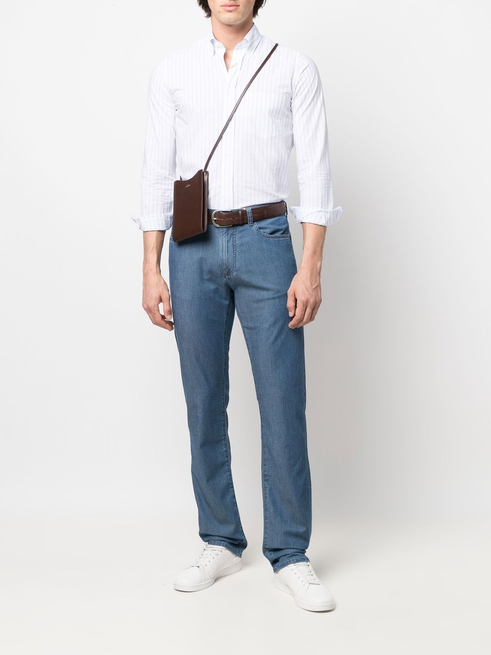 Canali Straight jeans - Blauw