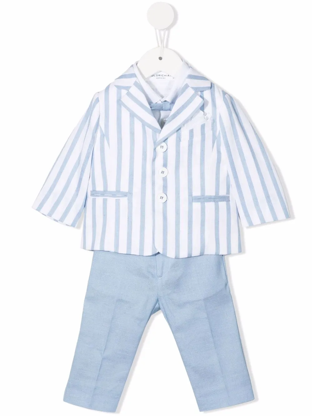 

Colorichiari three-piece stripe dungaree set - Blue