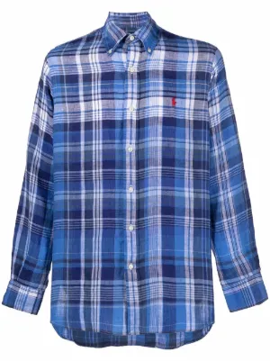 polo ralph lauren plaid linen shirt