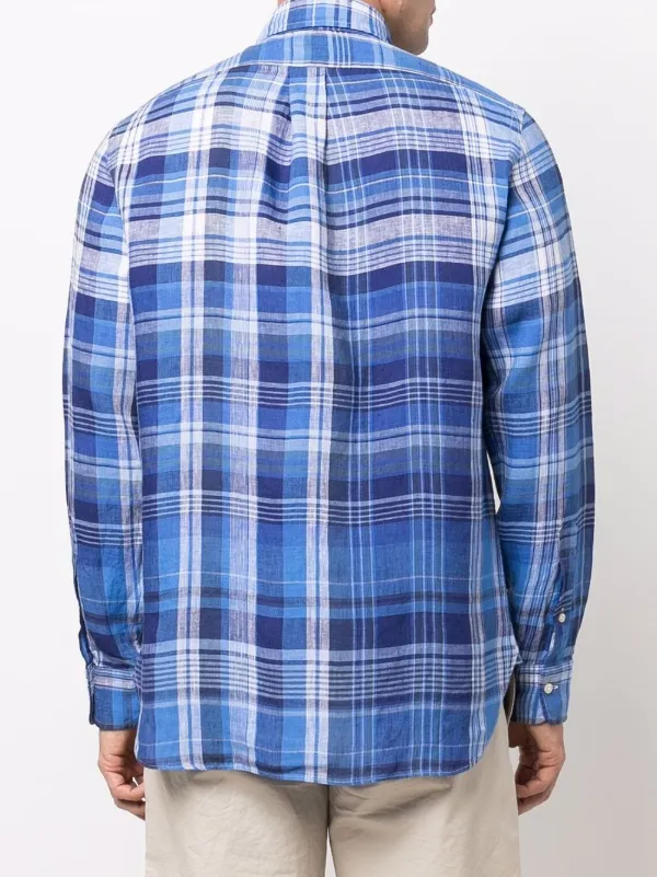 polo ralph lauren plaid linen shirt