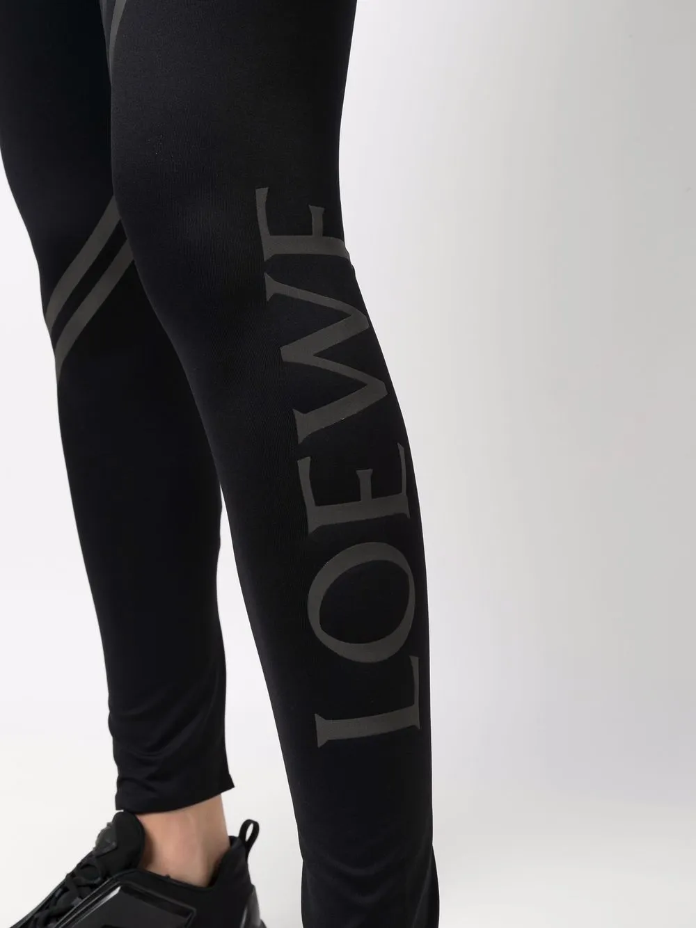 LOEWE Legging met logoprint Zwart