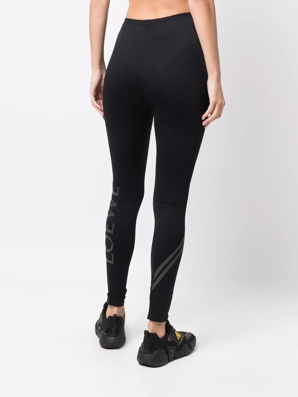 LOEWE Legging met logoprint Zwart