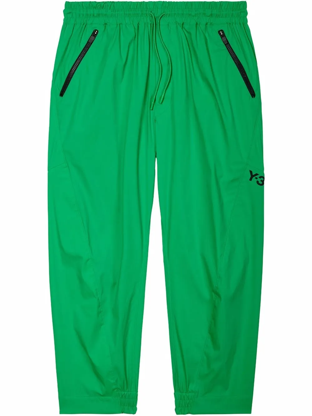 

Y-3 cropped tapered track trousers - Green