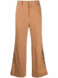Doublet side-trim flared trousers - Brown