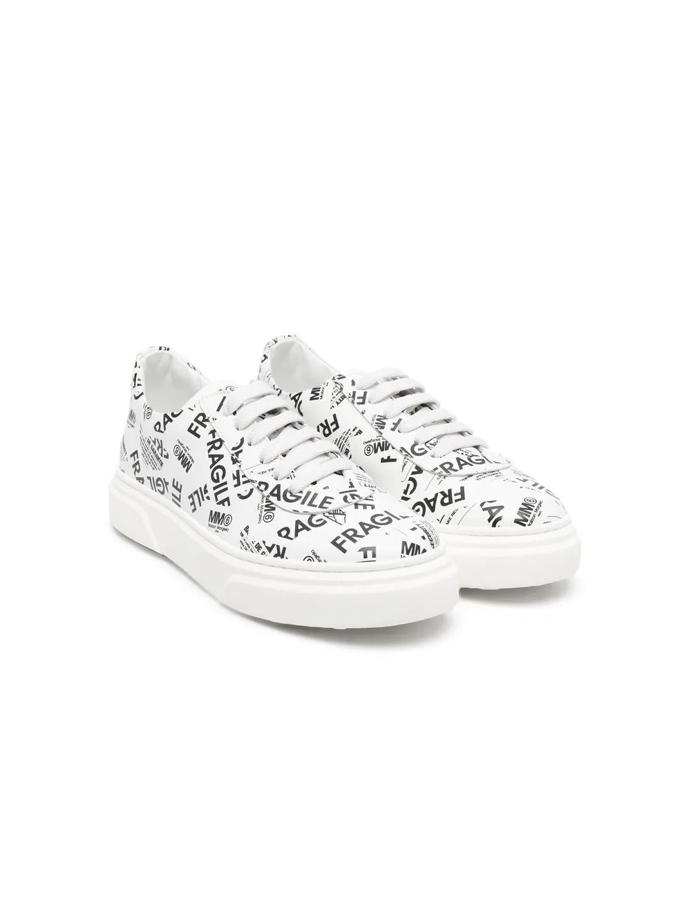 

MM6 Maison Margiela Kids tenis con logo - Blanco