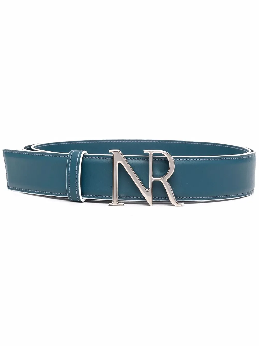 

Nina Ricci logo-buckle leather belt - Blue