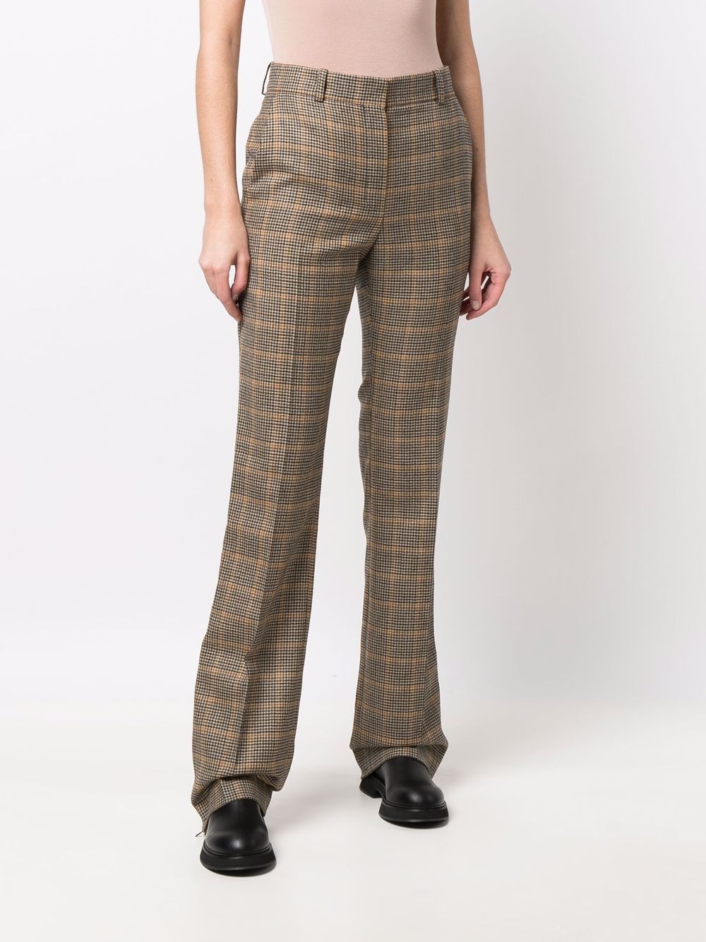 Nina Ricci houndstooth checked straight-leg trousers Women